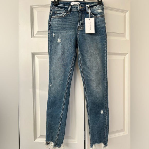 Flying Monkey High Rise Cropped Skinny Jeans - Picture 1 of 7